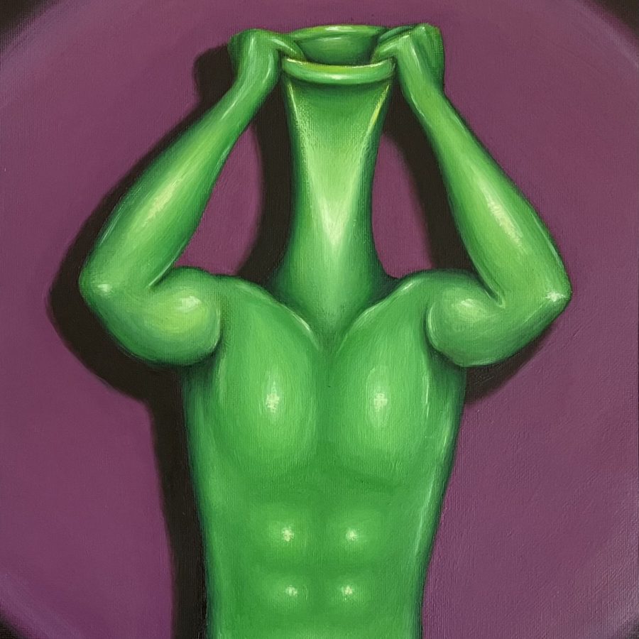 Comme un ballon vert
2023 oil on canvas 38x26 cm