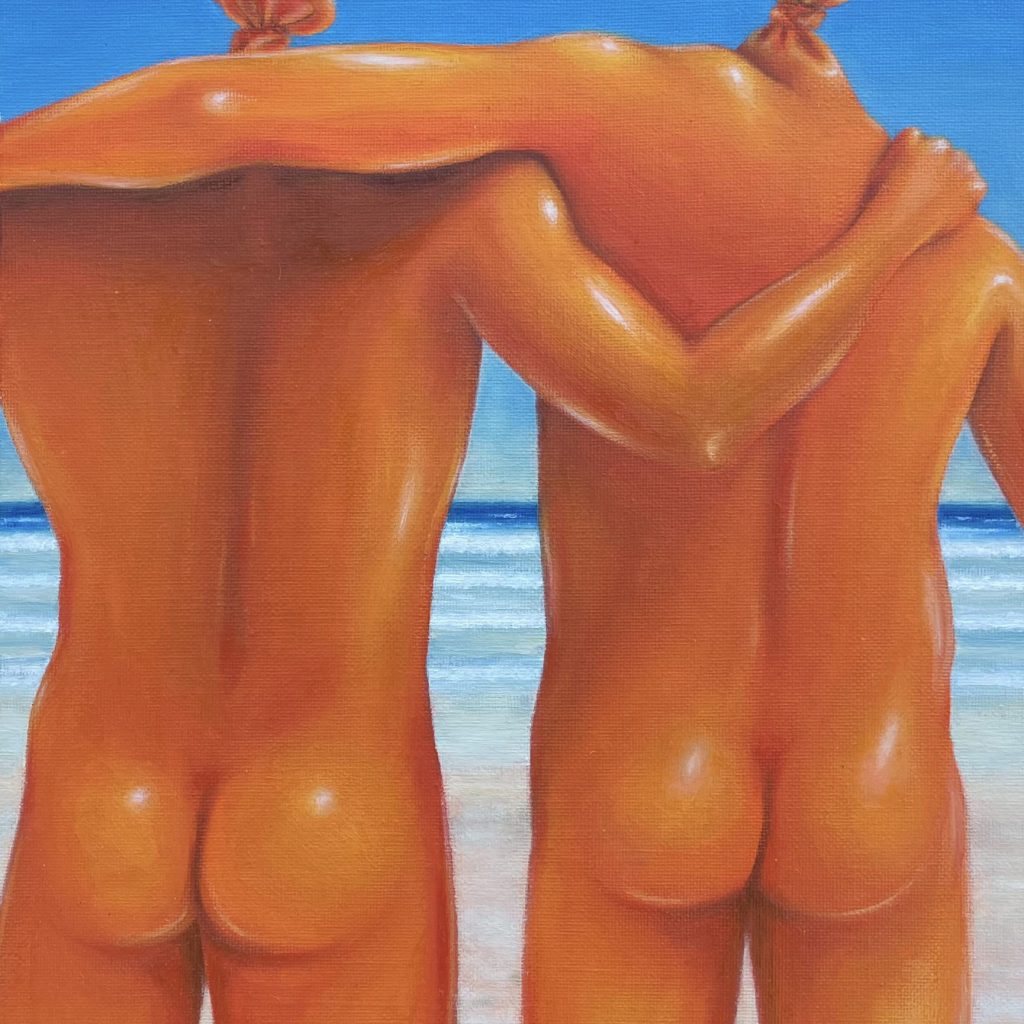 Comme deux ballons orange
2023 oil on canvas 40x28 cm